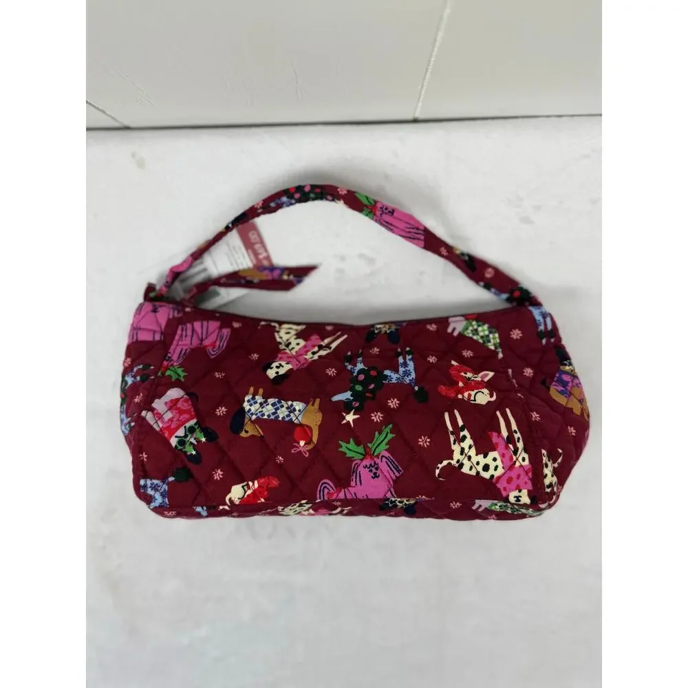 Vera Bradley Holiday Hounds Mini Slouchy Crossbody, NWT